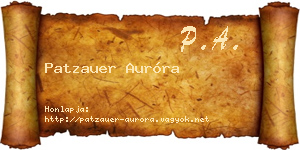 Patzauer Auróra névjegykártya