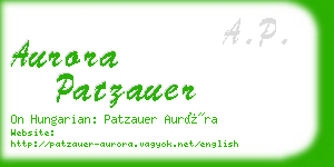 aurora patzauer business card